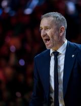 Žaidėjų aplaistytas T. Masiulis ragino palaikyti L. Birutį ir dėkojo Š. Jasikevičiui: „Esu čia jo dėka“