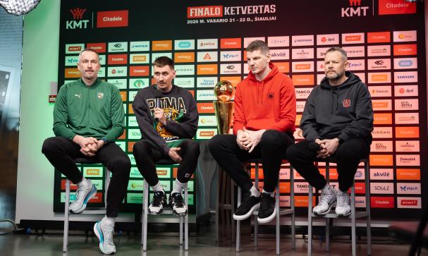„Žalgirio“ ir „Ryto“ treneriai prieš finalą: apie vieną užrakinti norimą žaidėją ir ką palaikys T. Masiulio žmona