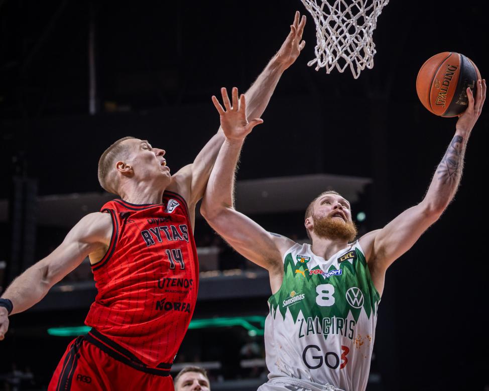 Permainingoje dvikovoje lyderių nenaudojęs „Žalgiris“ nukovė „Rytą“